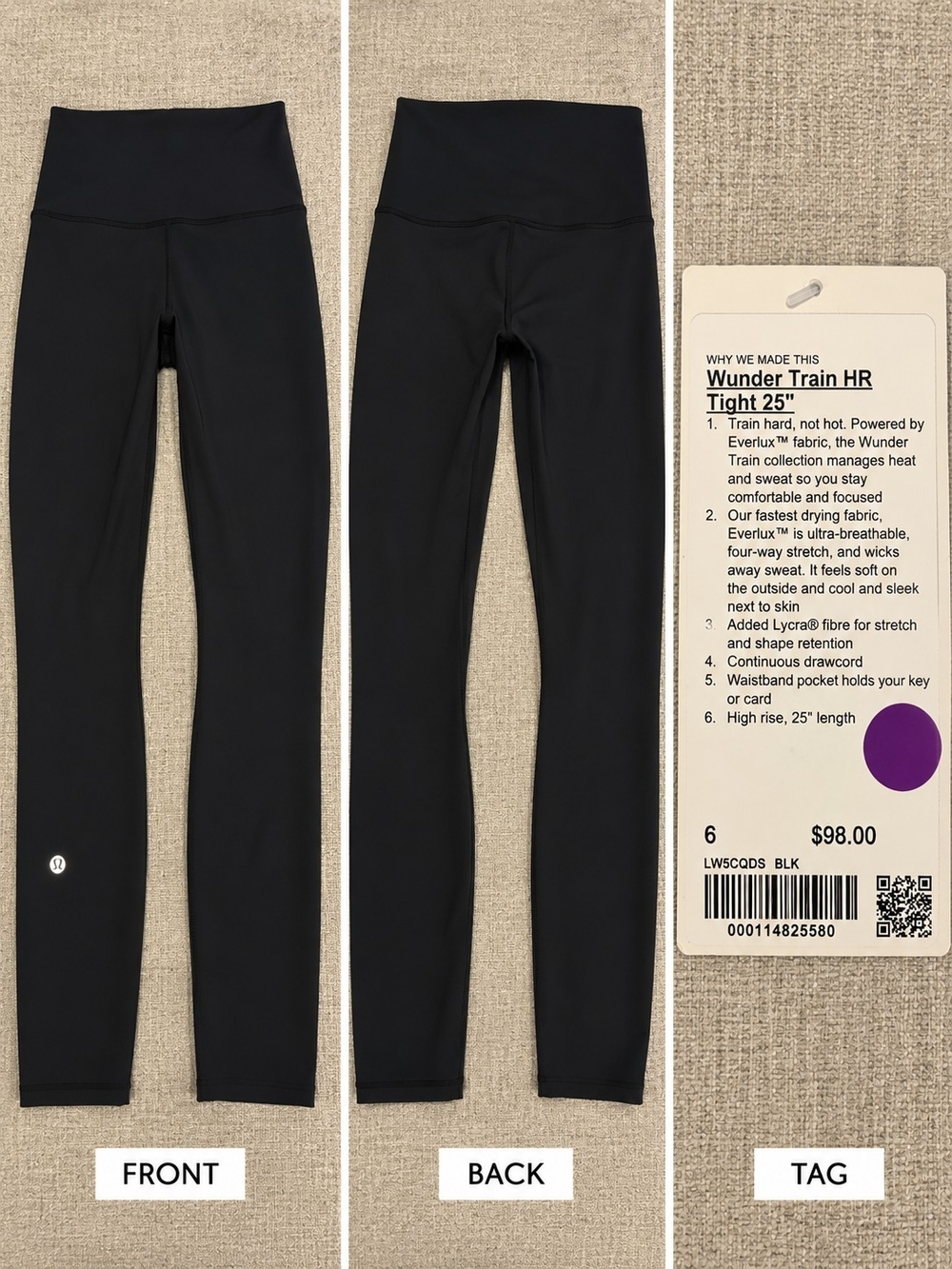 lululemon athletica High-Rise Wunder Train HR 25" Leggings - Black